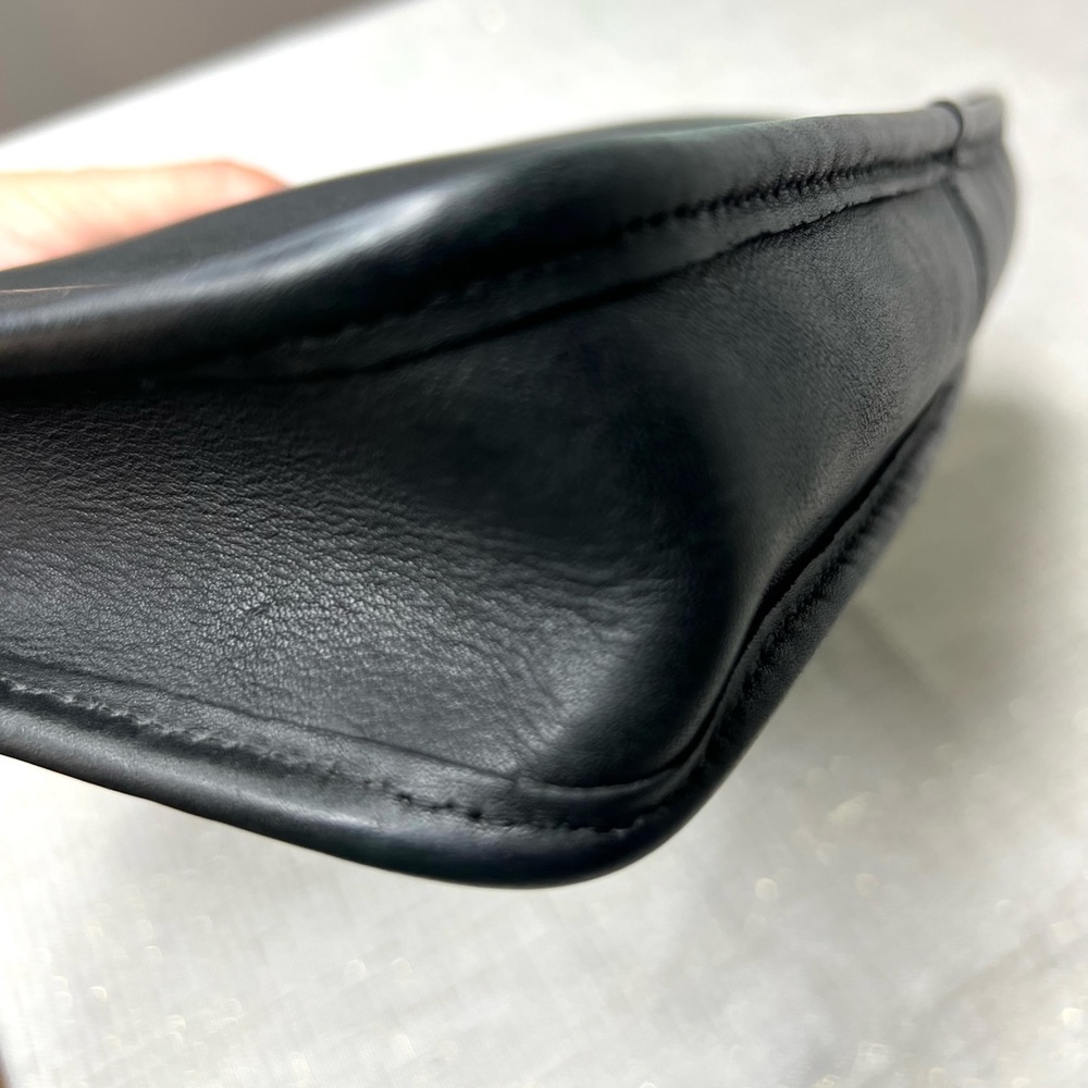 Coach Bonnie Cashin Black Zippered ClutchBag Leather 1970’s Rare EUC - Picture 7 of 13
